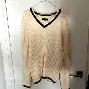 Size XL Men’s Cream Knit Sweater from RW & Co